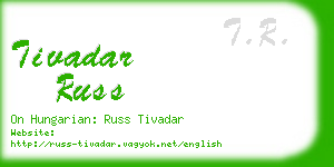 tivadar russ business card